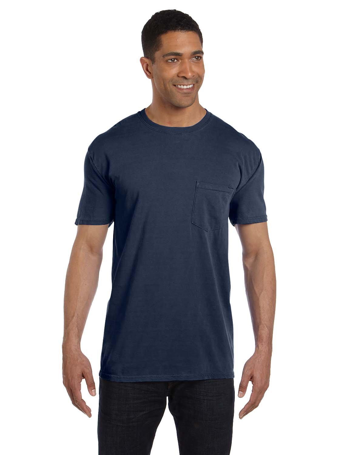 Comfort Colors Adult Heavyweight Pocket T-Shirt TRUE NAVY 