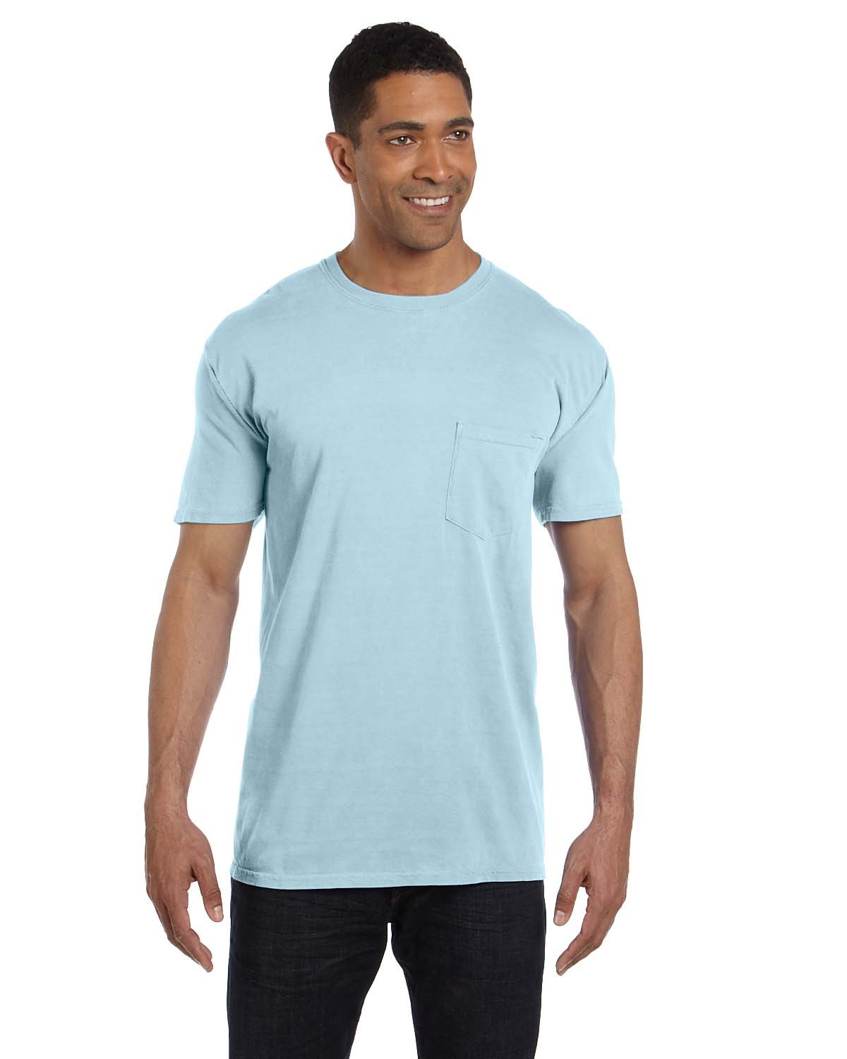 Comfort Colors Adult Heavyweight Pocket T-Shirt CHAMBRAY 