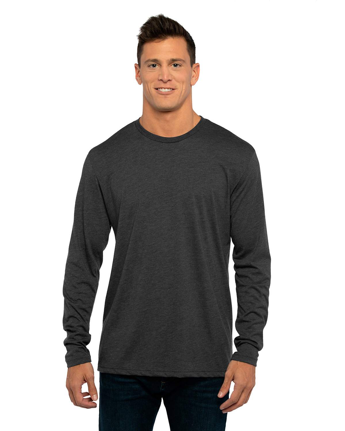 Next Level Mens Long Sleeve Thermal Shirt Pack of 2 Heather Charcoal M 
