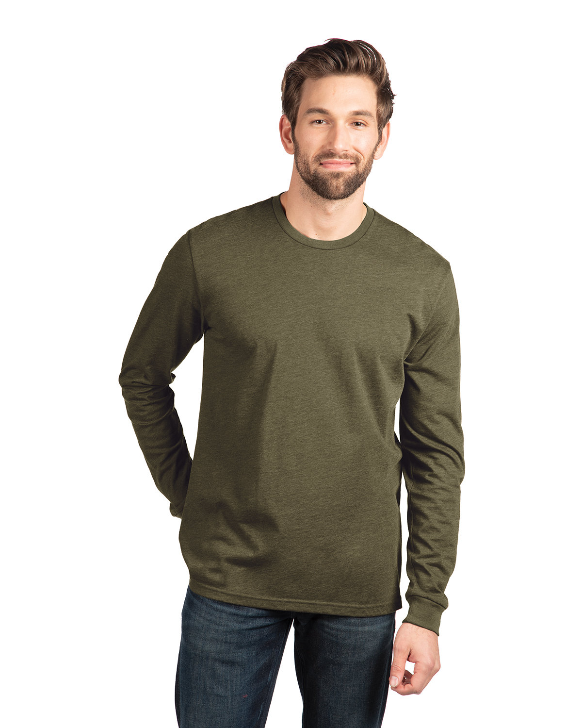 Next Level Apparel Unisex CVC Long-Sleeve T-Shirt MILITARY GREEN 