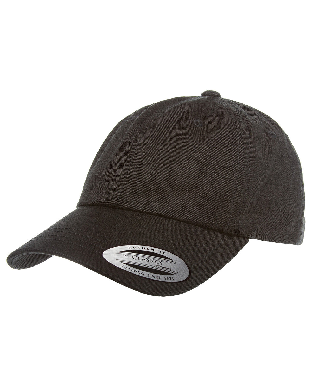 Yupoong Adult Low-Profile Cotton Twill Dad Cap BLACK 