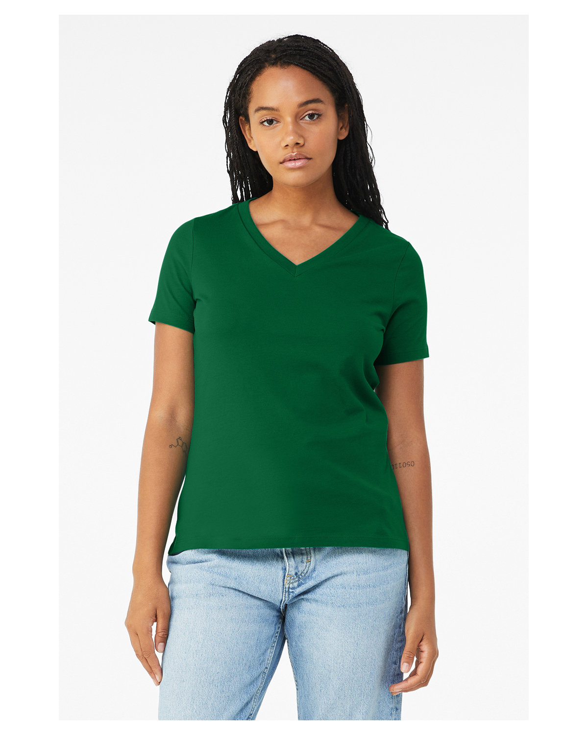 Bella + Canvas Ladies' Relaxed Jersey V-Neck T-Shirt kelly 