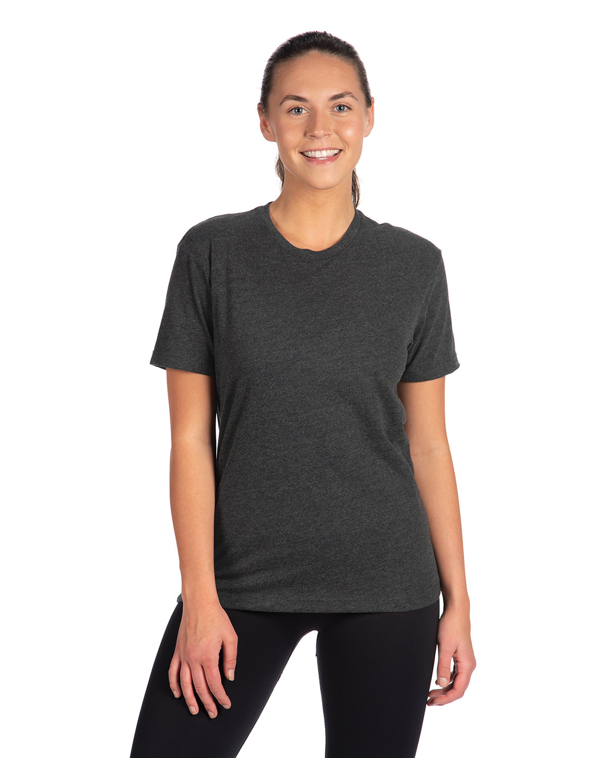 Next Level Apparel Men's Sueded Crew HEATHER CHARCOAL 