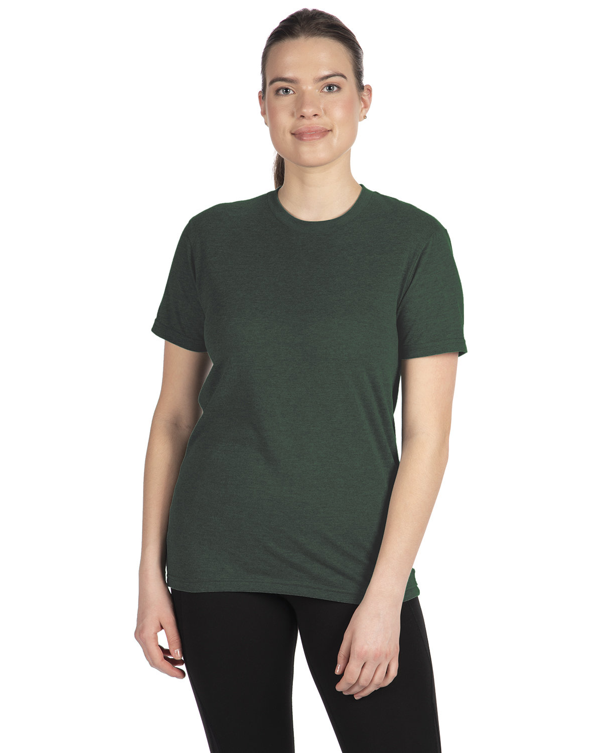 Next Level Apparel Men's Sueded Crew HTH FOREST GREEN 