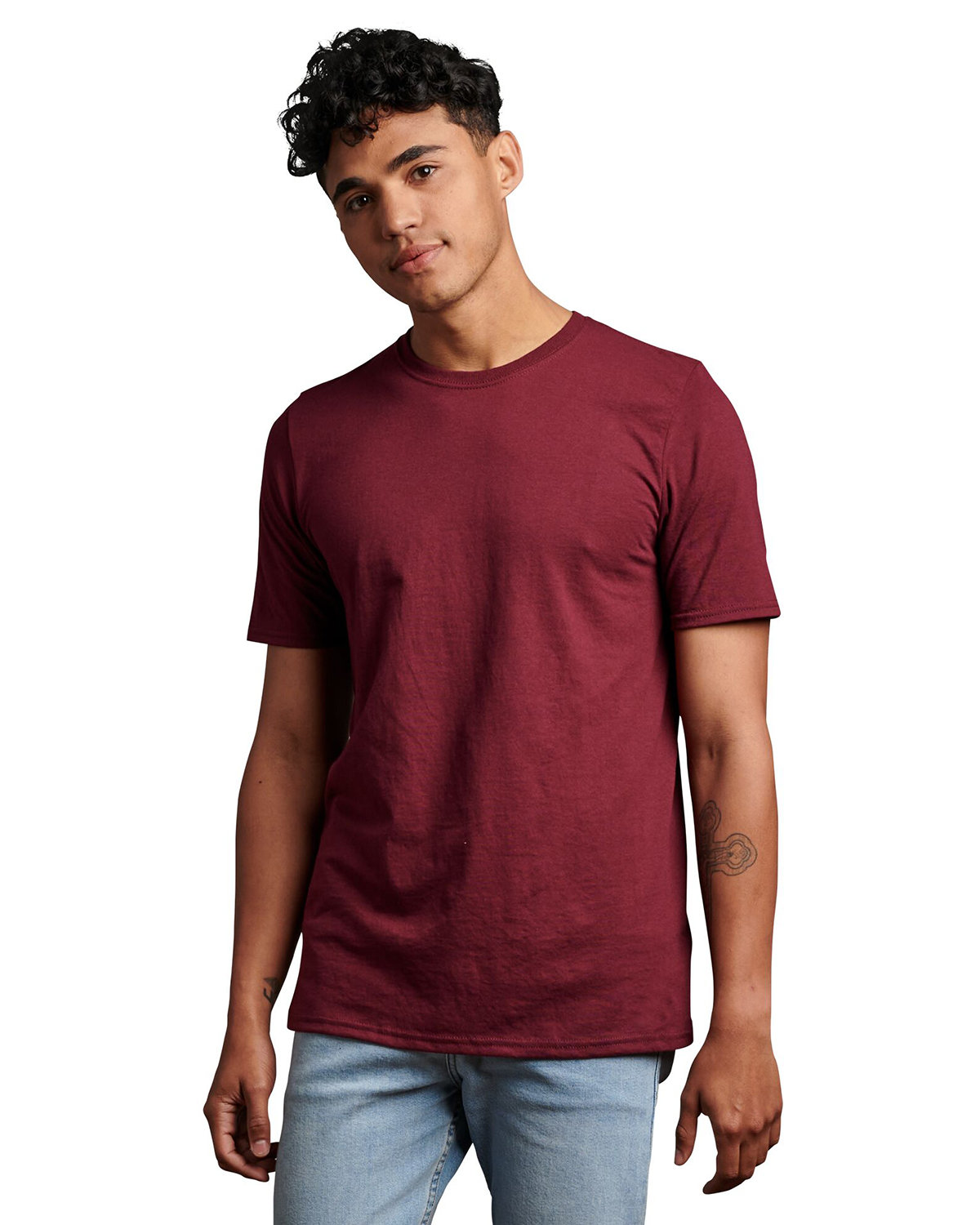Russell Athletic Unisex Essential Performance T-Shirt MAROON 