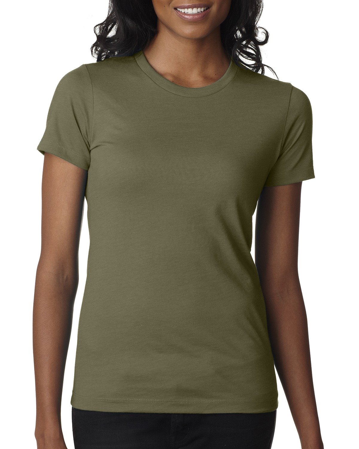 Next Level Apparel Ladies' CVC T-Shirt MILITARY GREEN 