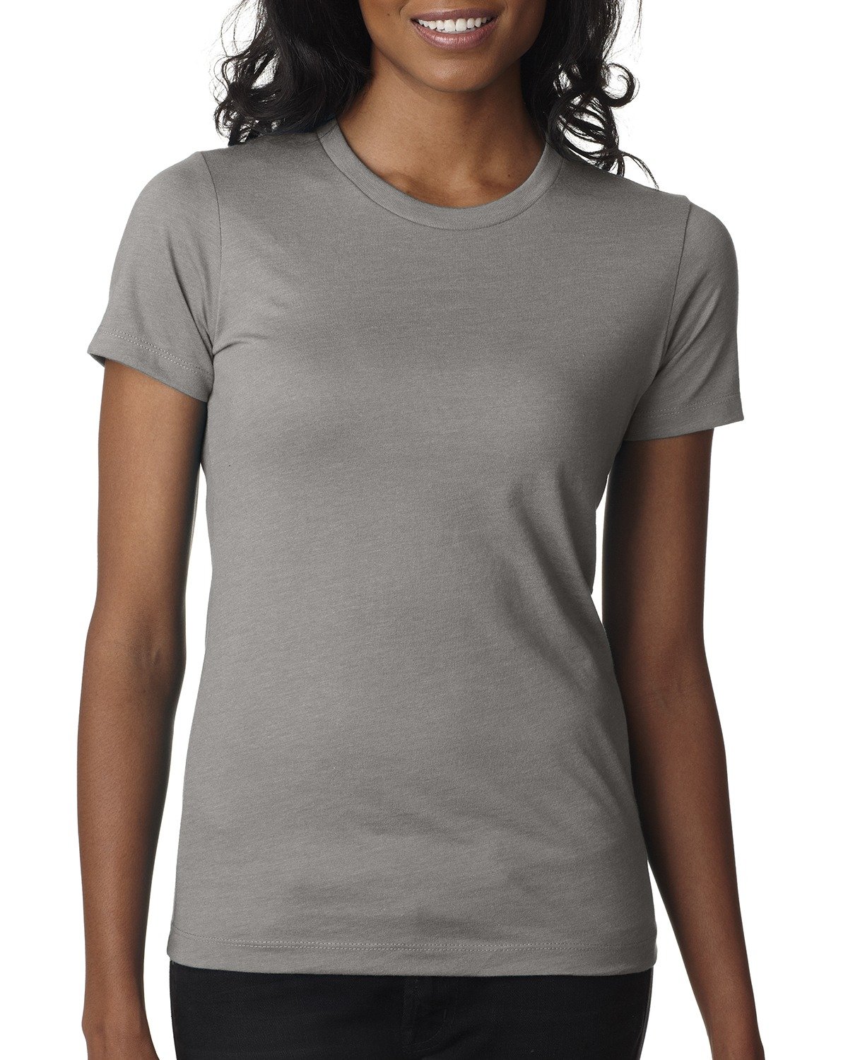 Next Level Apparel Ladies' CVC T-Shirt STONE GRAY 