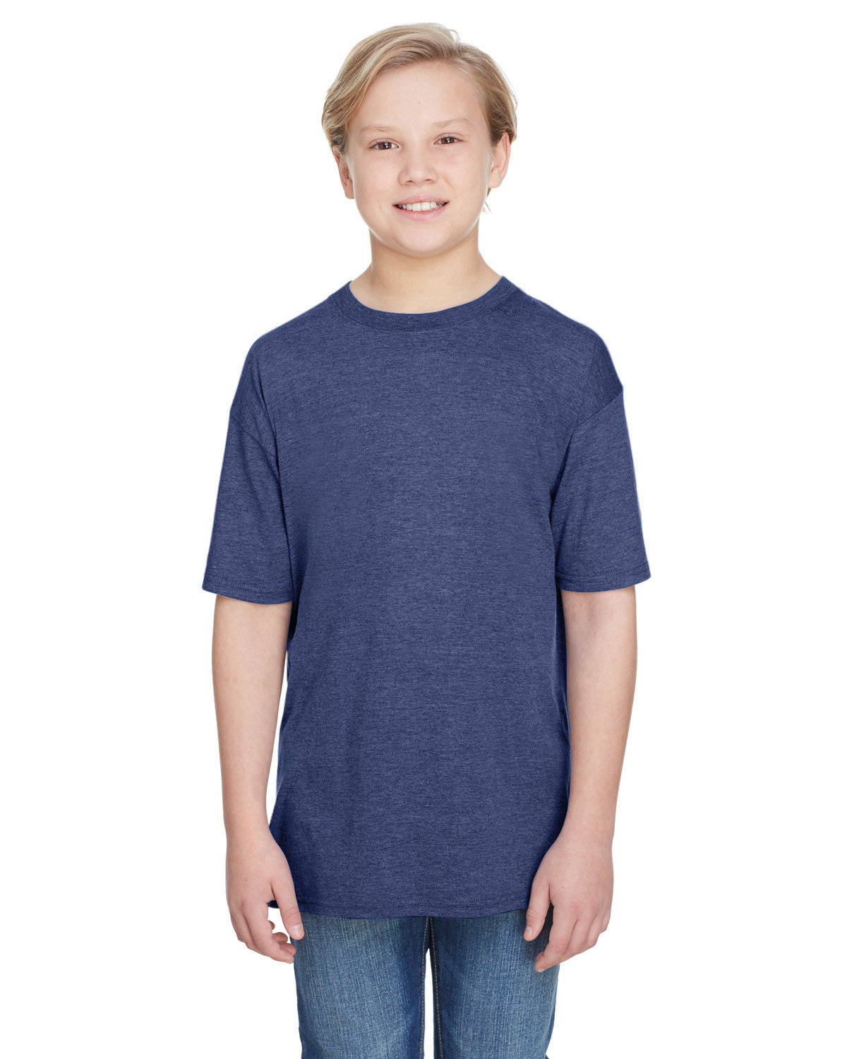 Anvil Youth Triblend T-Shirt HEATHER BLUE 