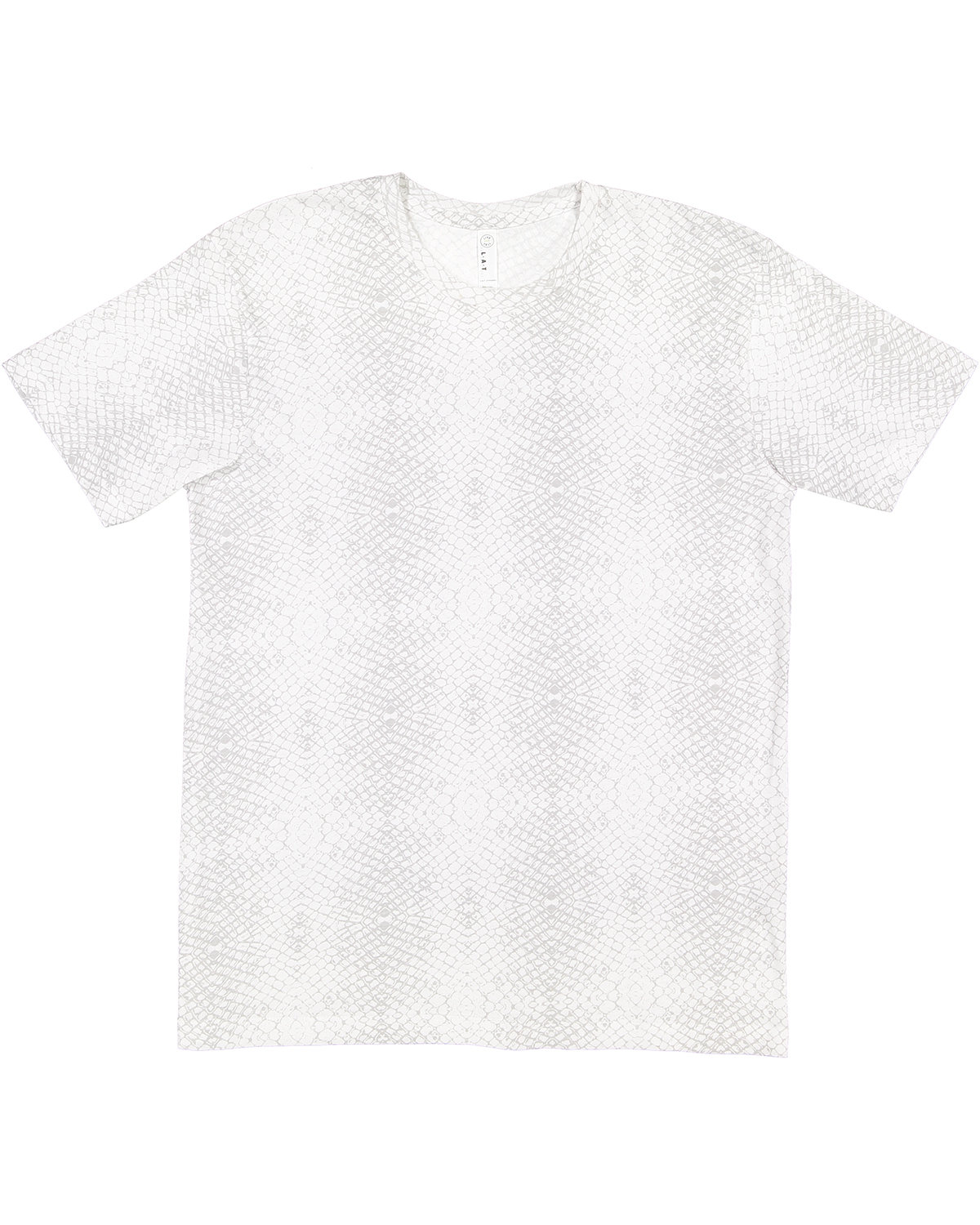 LAT Men's Fine Jersey T-Shirt WHITE REPTILE 