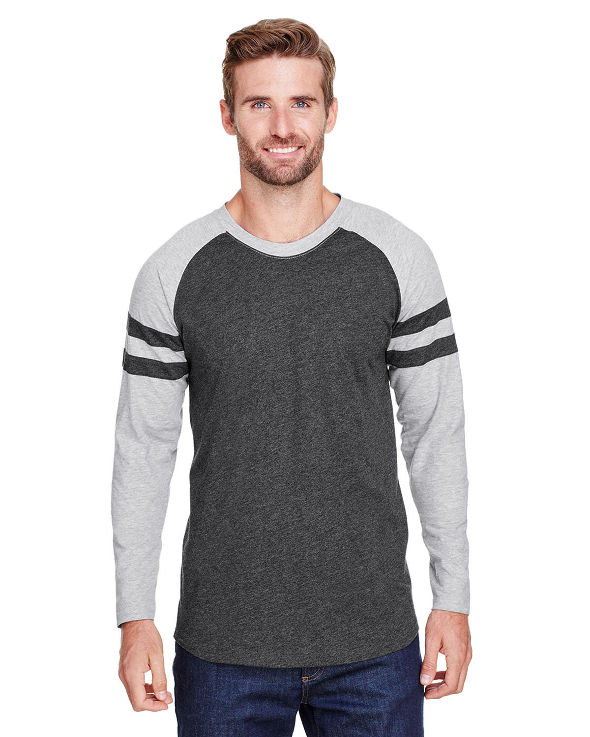 LAT Men's Gameday Mash-Up Long Sleeve Fine Jersey T-Shirt V SM/ V HT/ V SM 