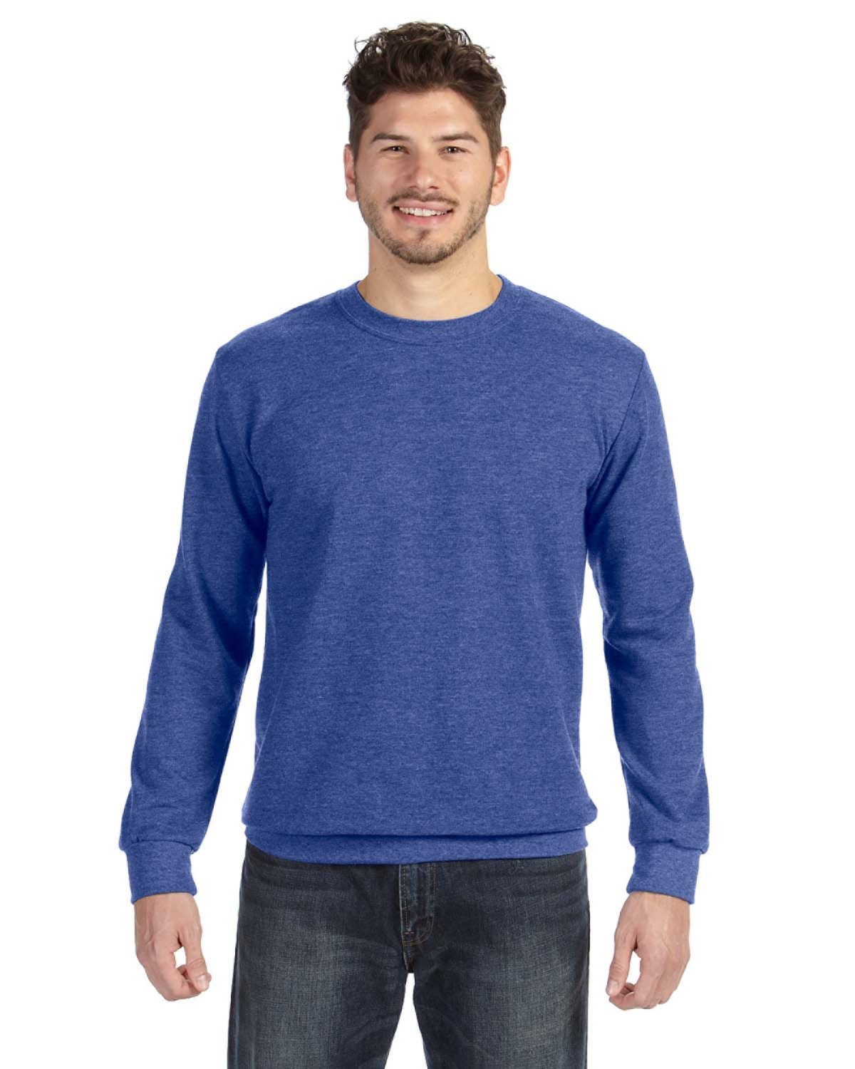 Anvil Adult Crewneck French Terry HEATHER BLUE 
