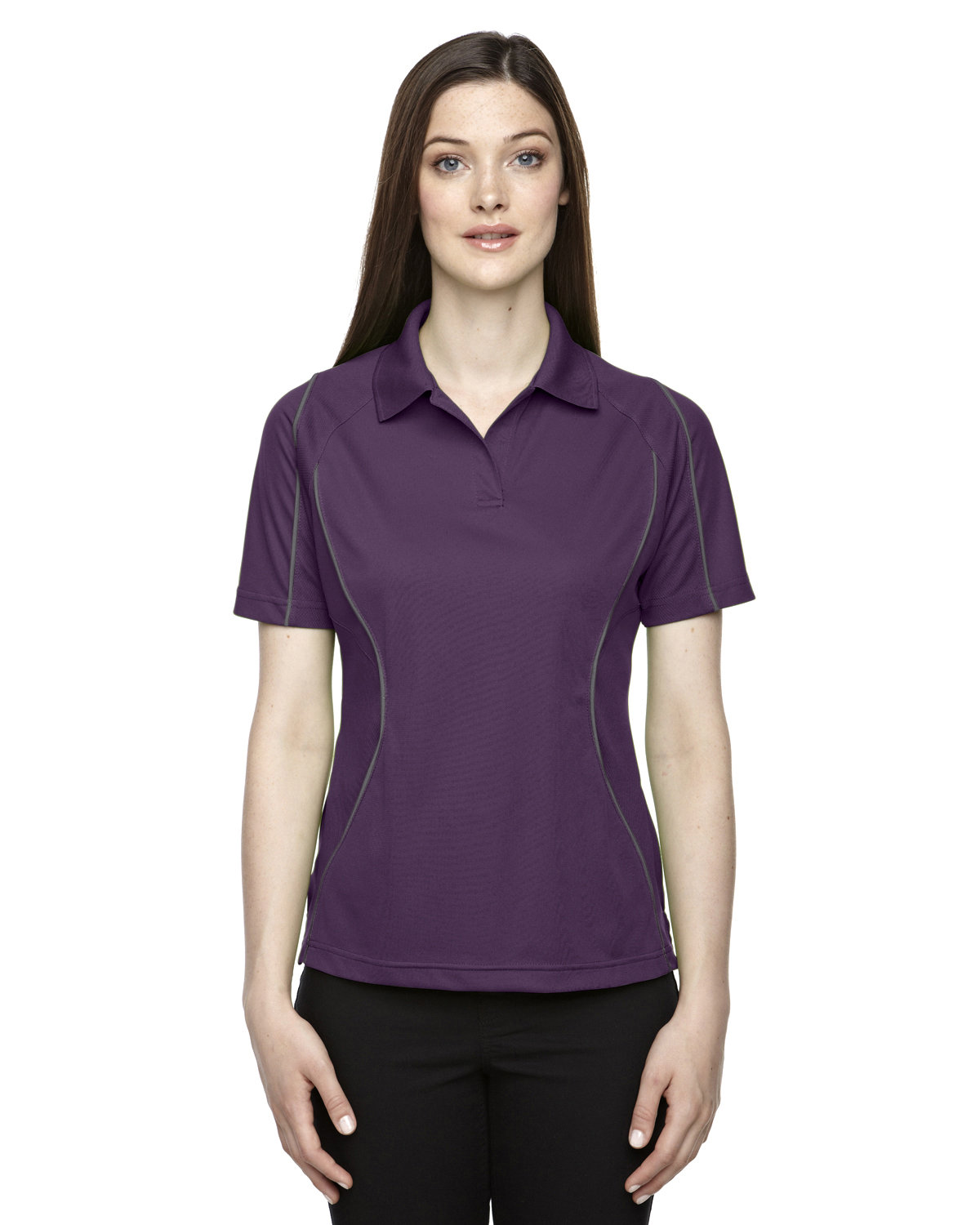 Extreme Ladies' Eperformance™ Velocity Snag Protection Colorblock Polo with Piping MULBERRY PURPLE 