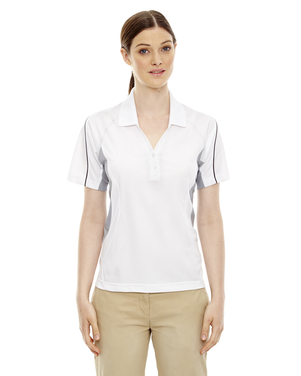 Extreme Ladies' Eperformance™ Parallel Snag Protection Polo with Piping WHITE 