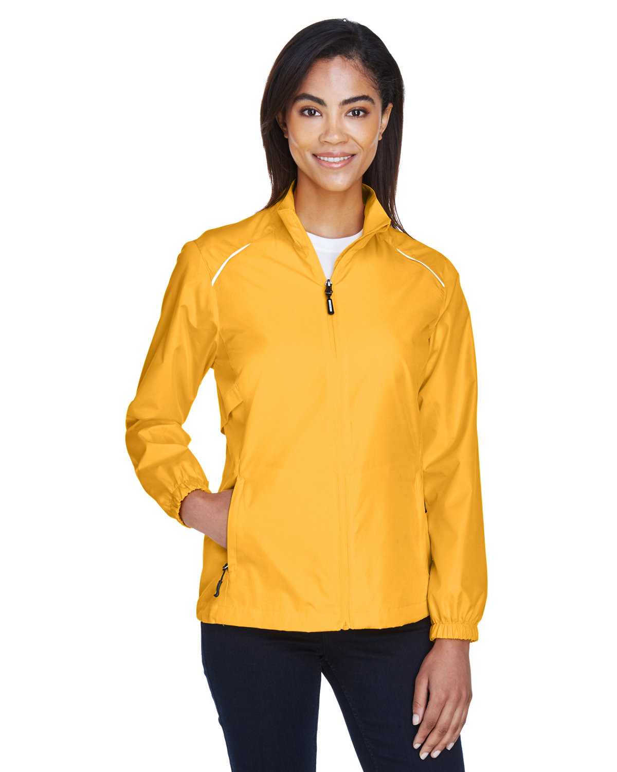 Core 365 Ladies' Motivate Unlined Lightweight Jacket CAMPUS GOLD 