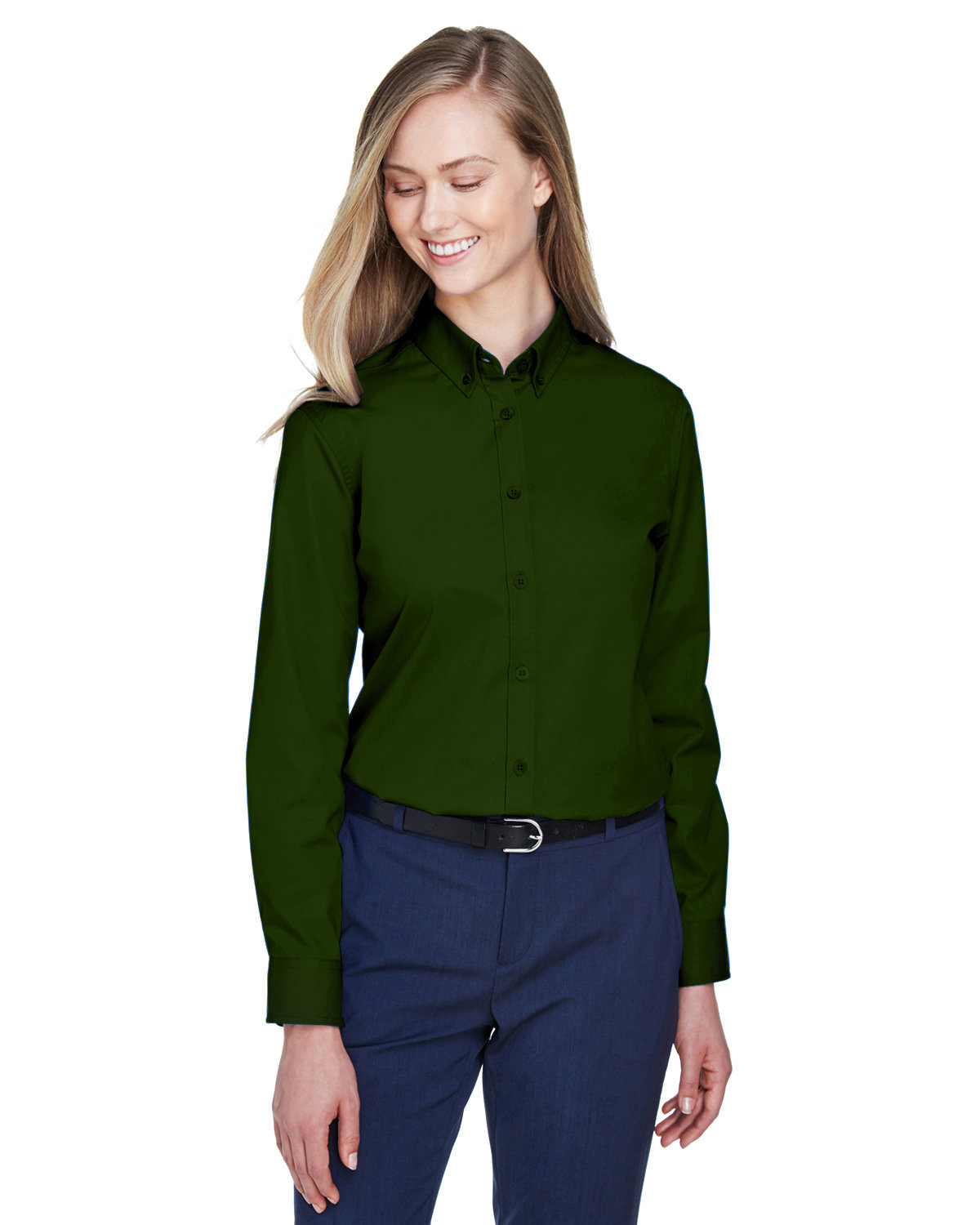 CORE365 Ladies' Operate Long-Sleeve Twill Shirt FOREST 