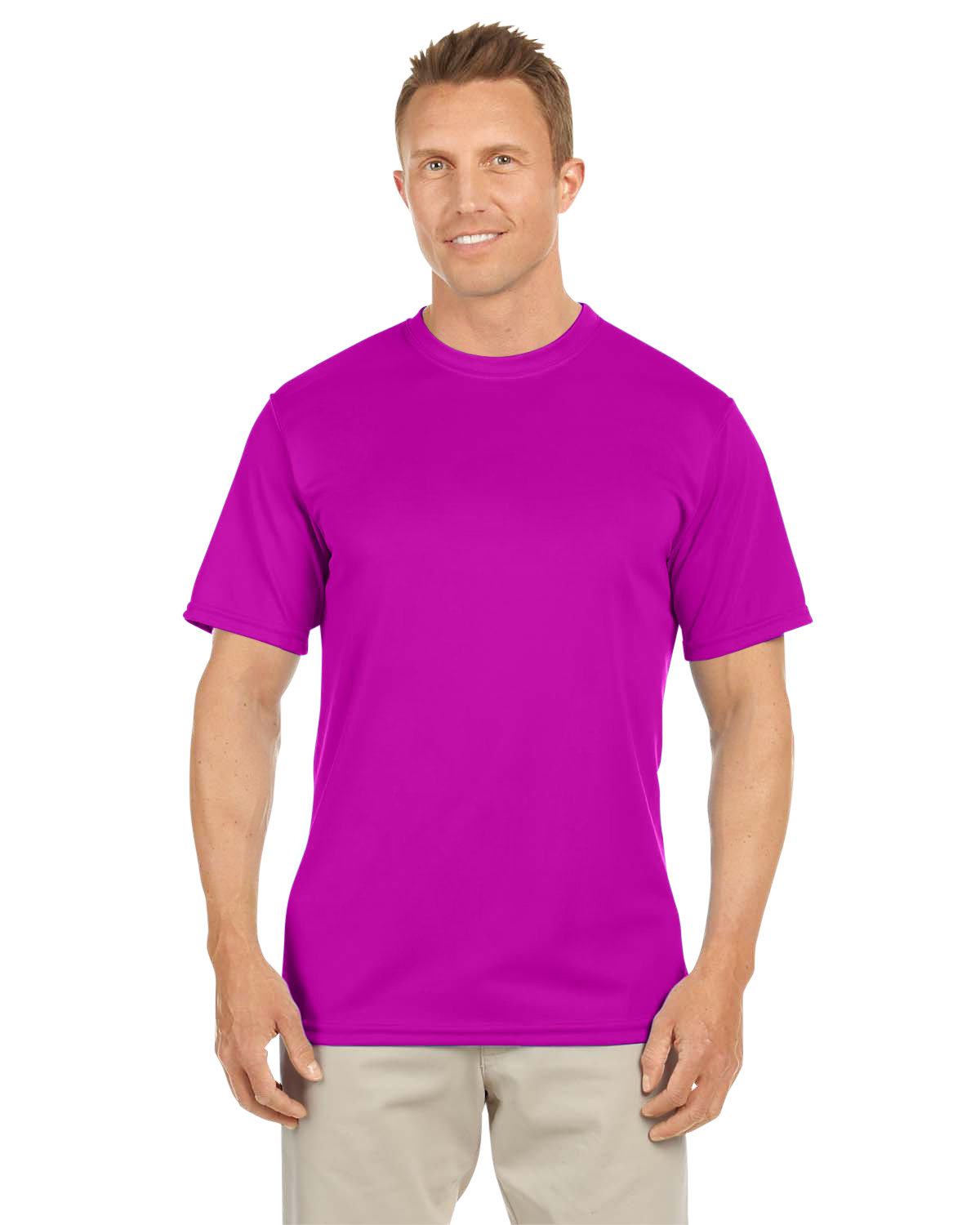 Augusta Sportswear Adult NexGen Wicking T-Shirt POWER PINK 