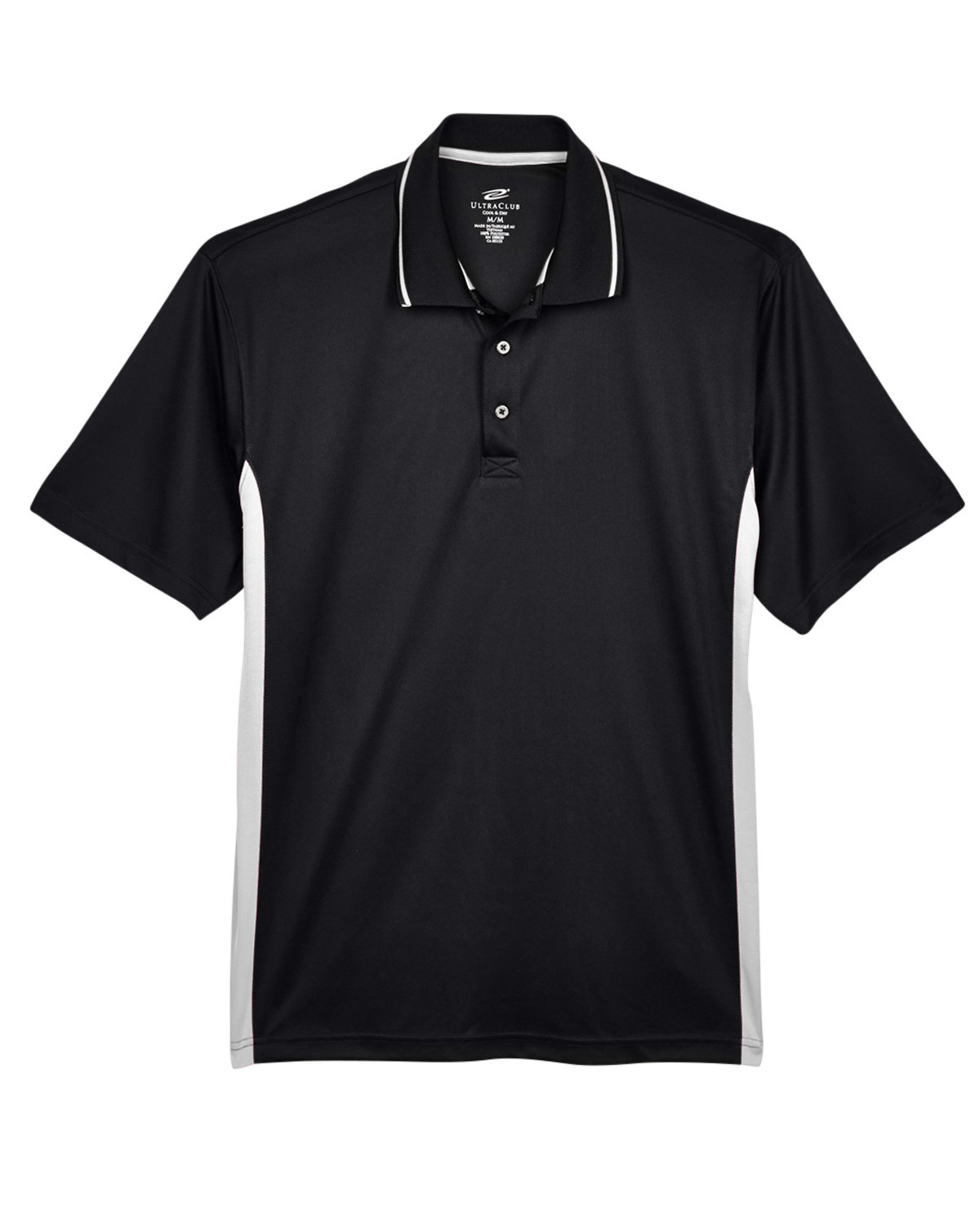 UltraClub Men's Cool & Dry Sport Two-Tone Polo | alphabroder