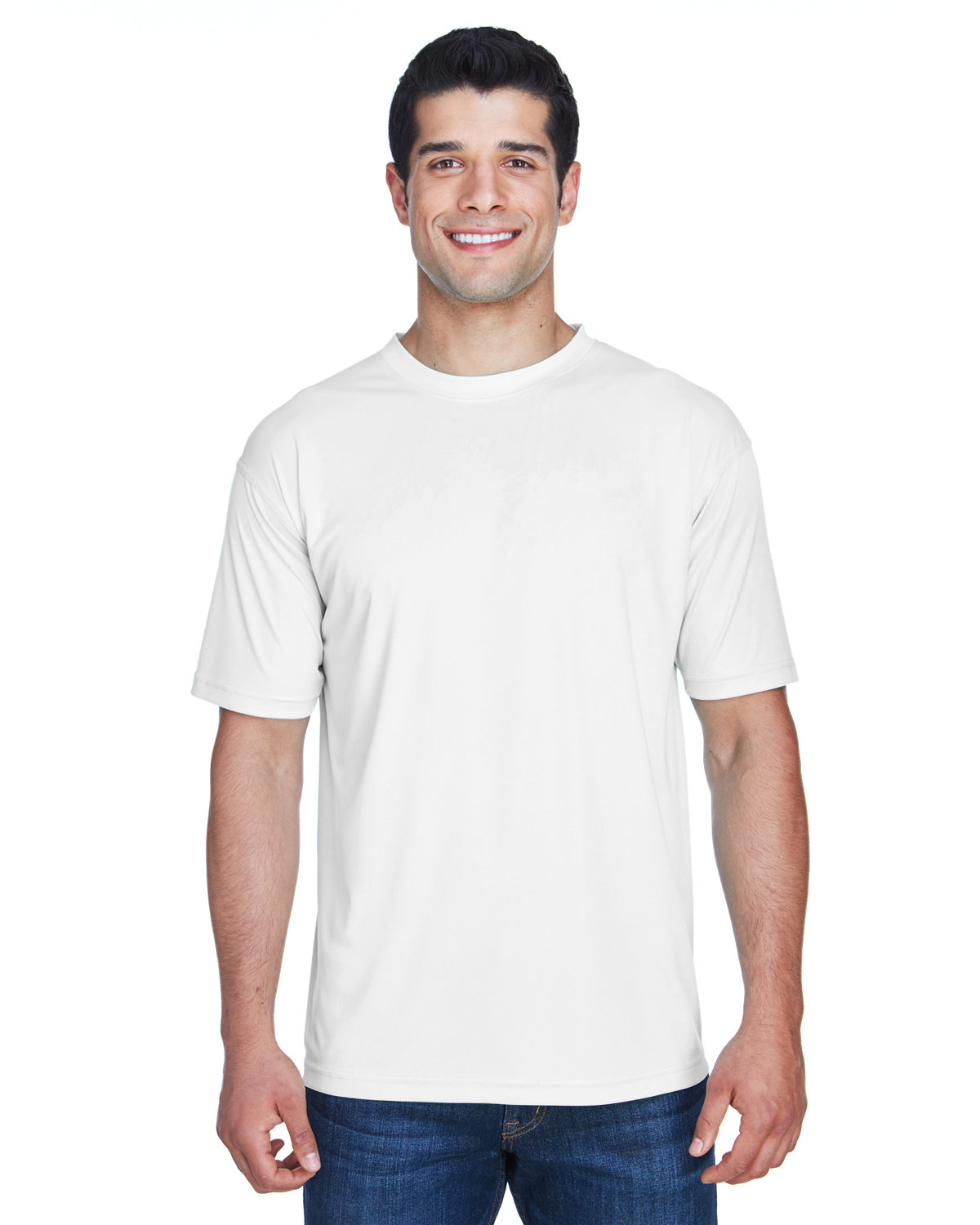 UltraClub Men's Cool & Dry Sport Performance Interlock T-Shirt white 
