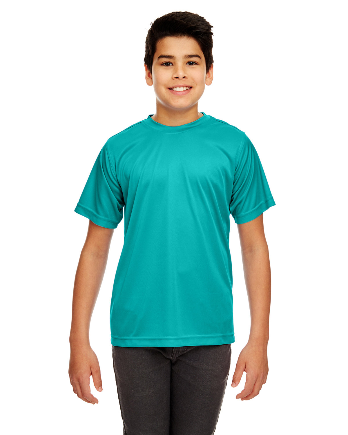 UltraClub Youth Cool & Dry Sport Performance Interlock T-Shirt JADE 