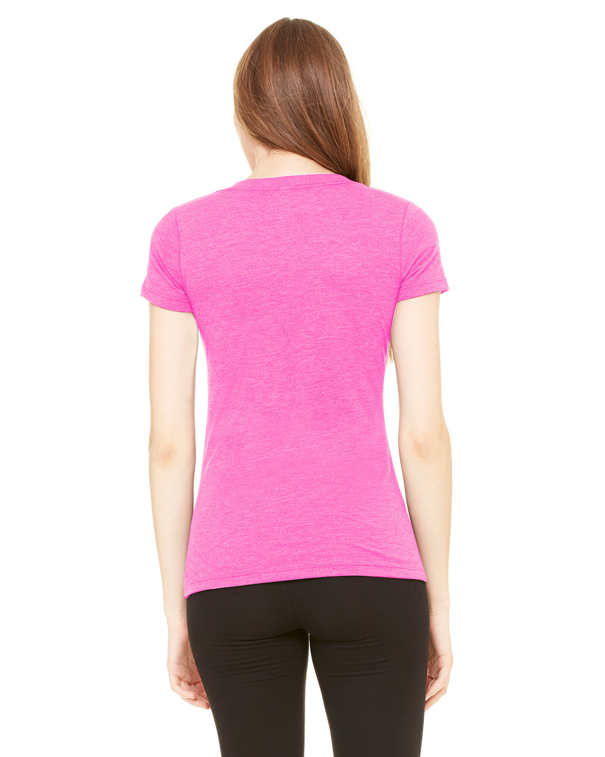 Bella + Canvas Ladies' Triblend Short-Sleeve Deep V-Neck T-Shirt ...