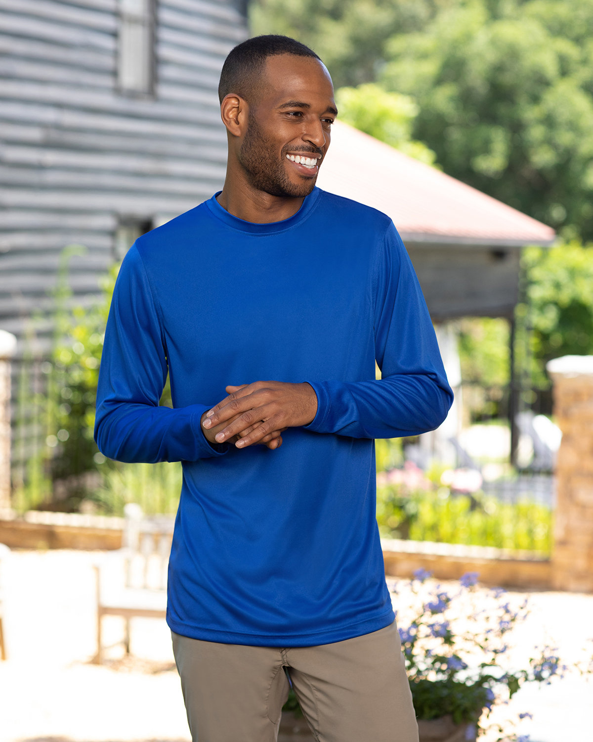 UltraClub Men's Cool & Dry Performance Long-Sleeve Top | alphabroder