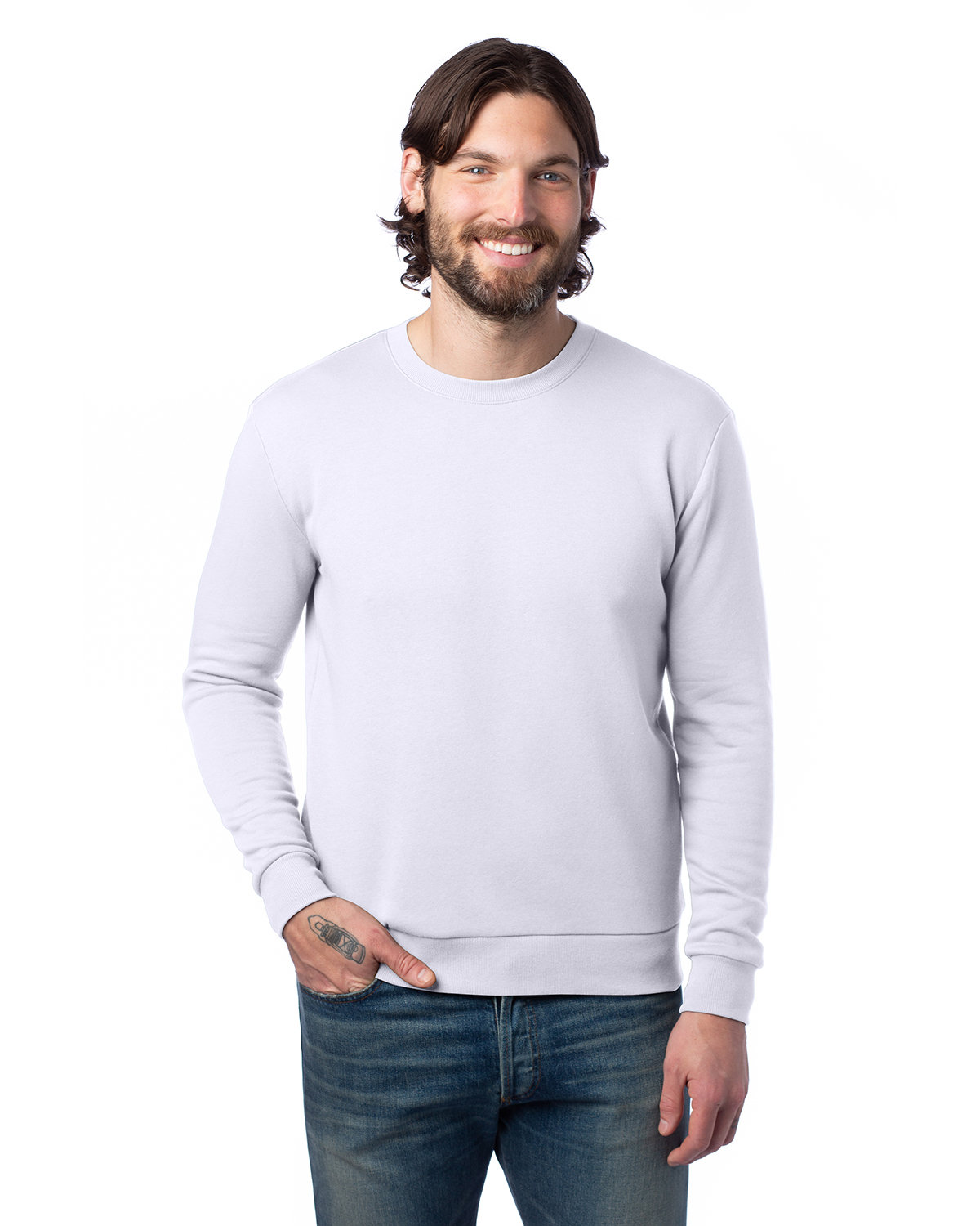 Alternative Unisex Eco-Cozy Fleece  Sweatshirt white 