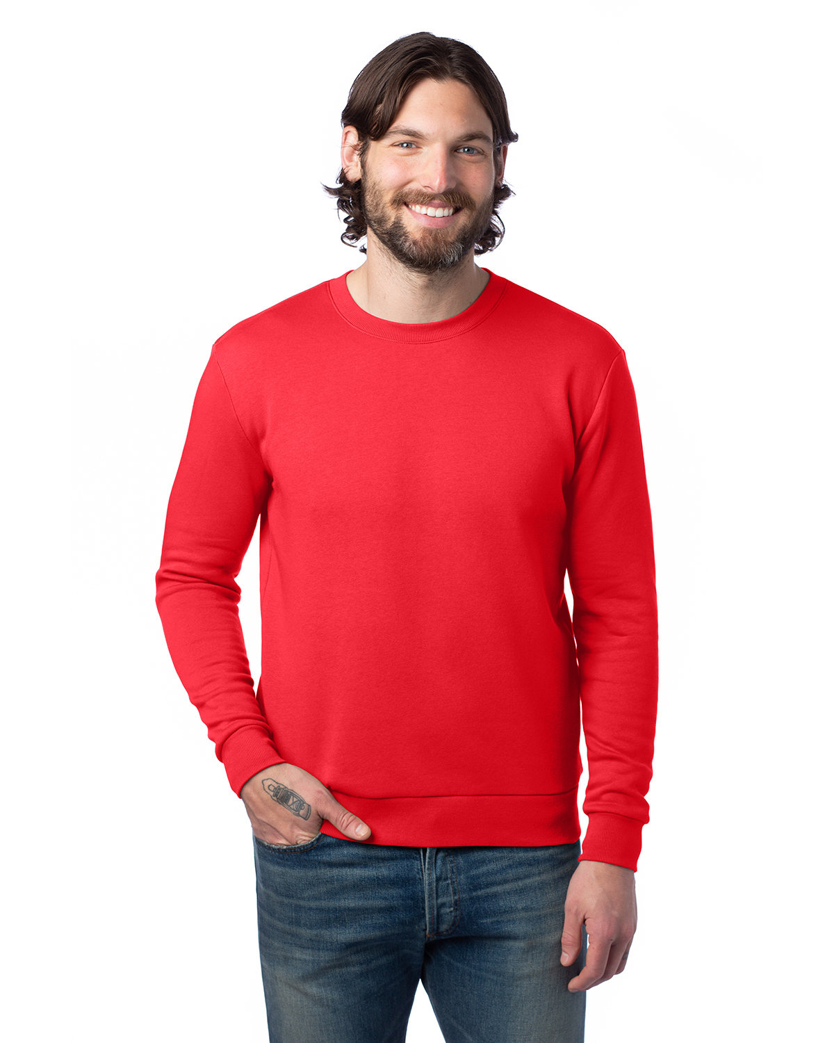Alternative Unisex Eco-Cozy Fleece  Sweatshirt APPLE RED 