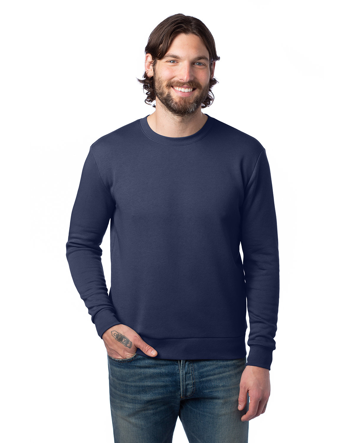 Alternative Unisex Eco-Cozy Fleece  Sweatshirt MIDNIGHT NAVY 