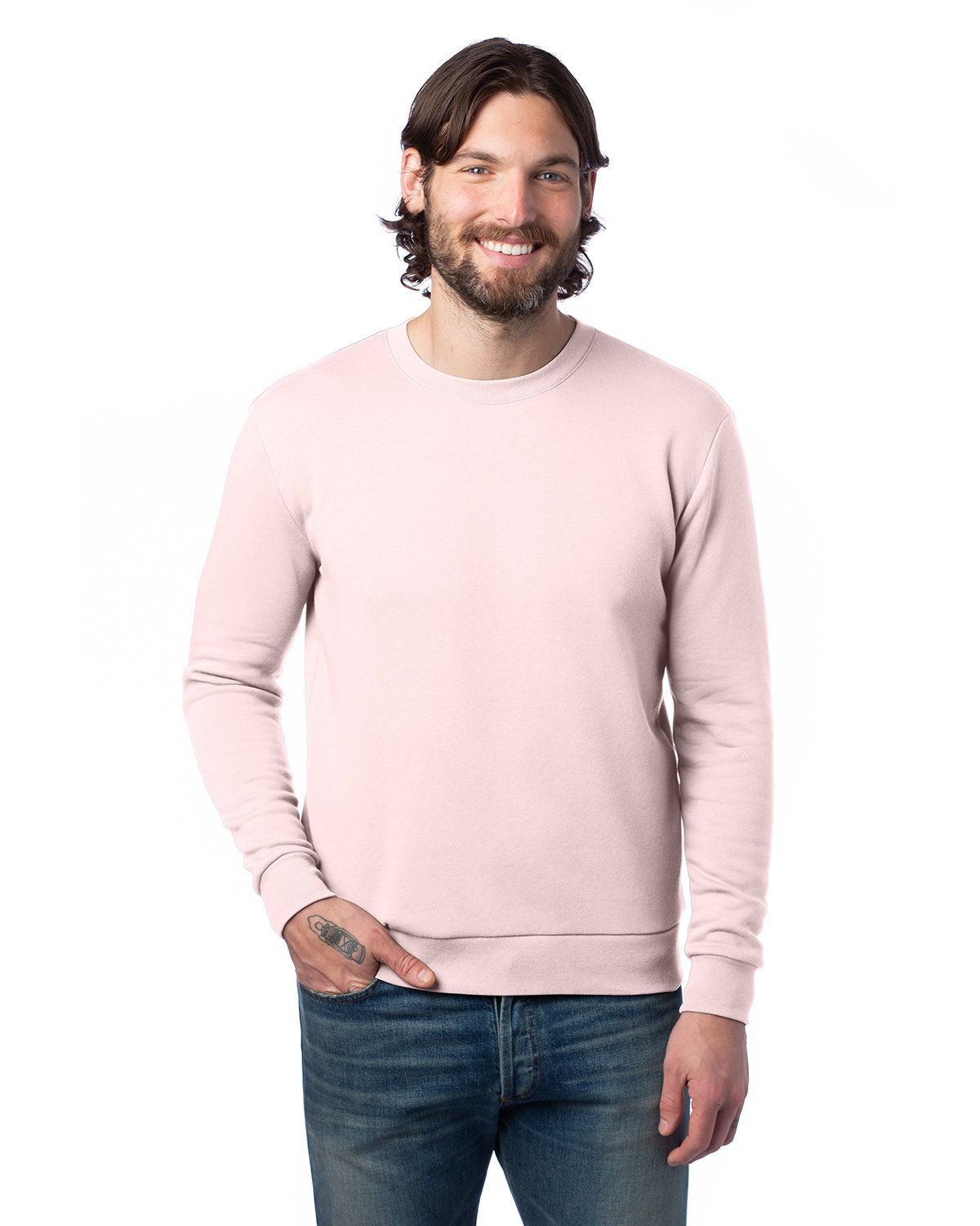 Alternative Unisex Eco-Cozy Fleece  Sweatshirt faded pink 