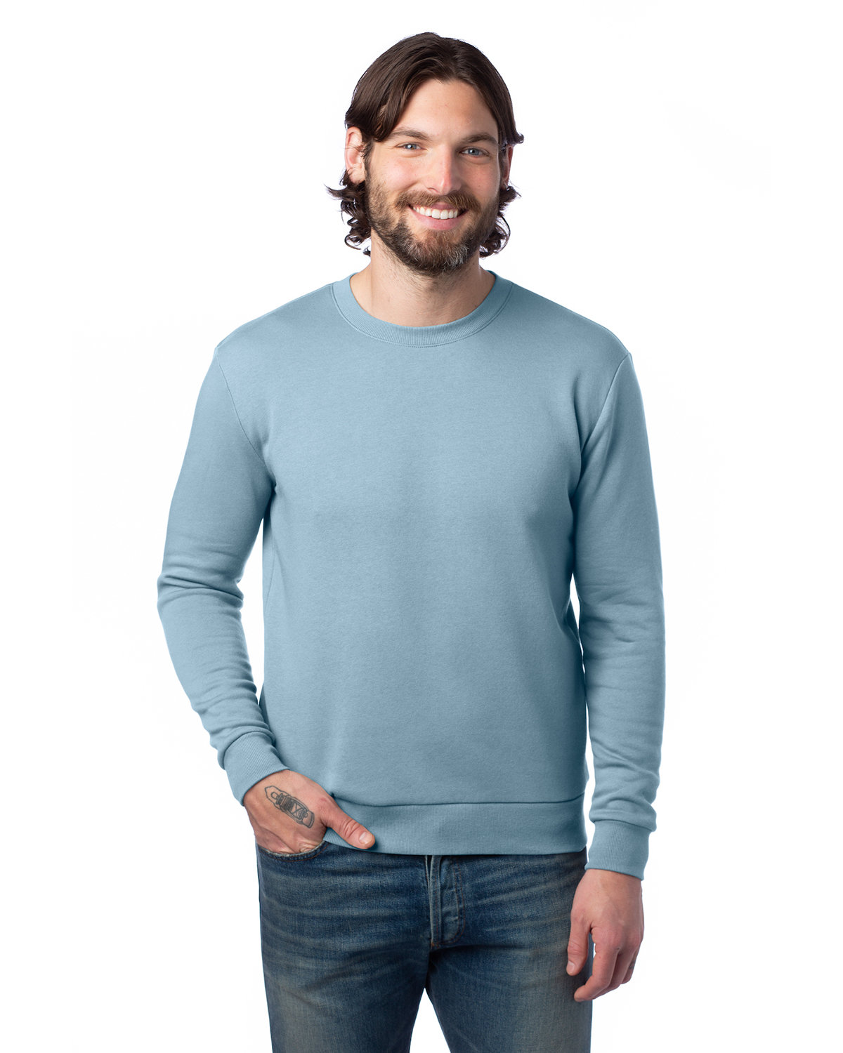 Alternative Unisex Eco-Cozy Fleece  Sweatshirt light blue 