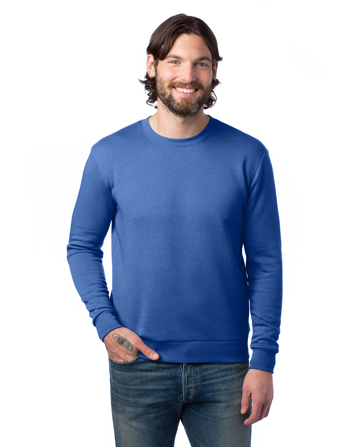 Alternative Unisex Eco-Cozy Fleece  Sweatshirt heritage royal 