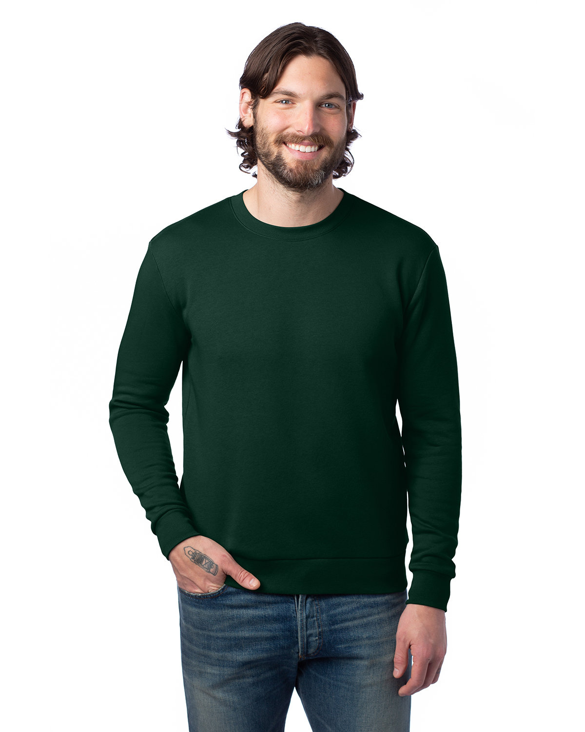Alternative Unisex Eco-Cozy Fleece  Sweatshirt varsity green 