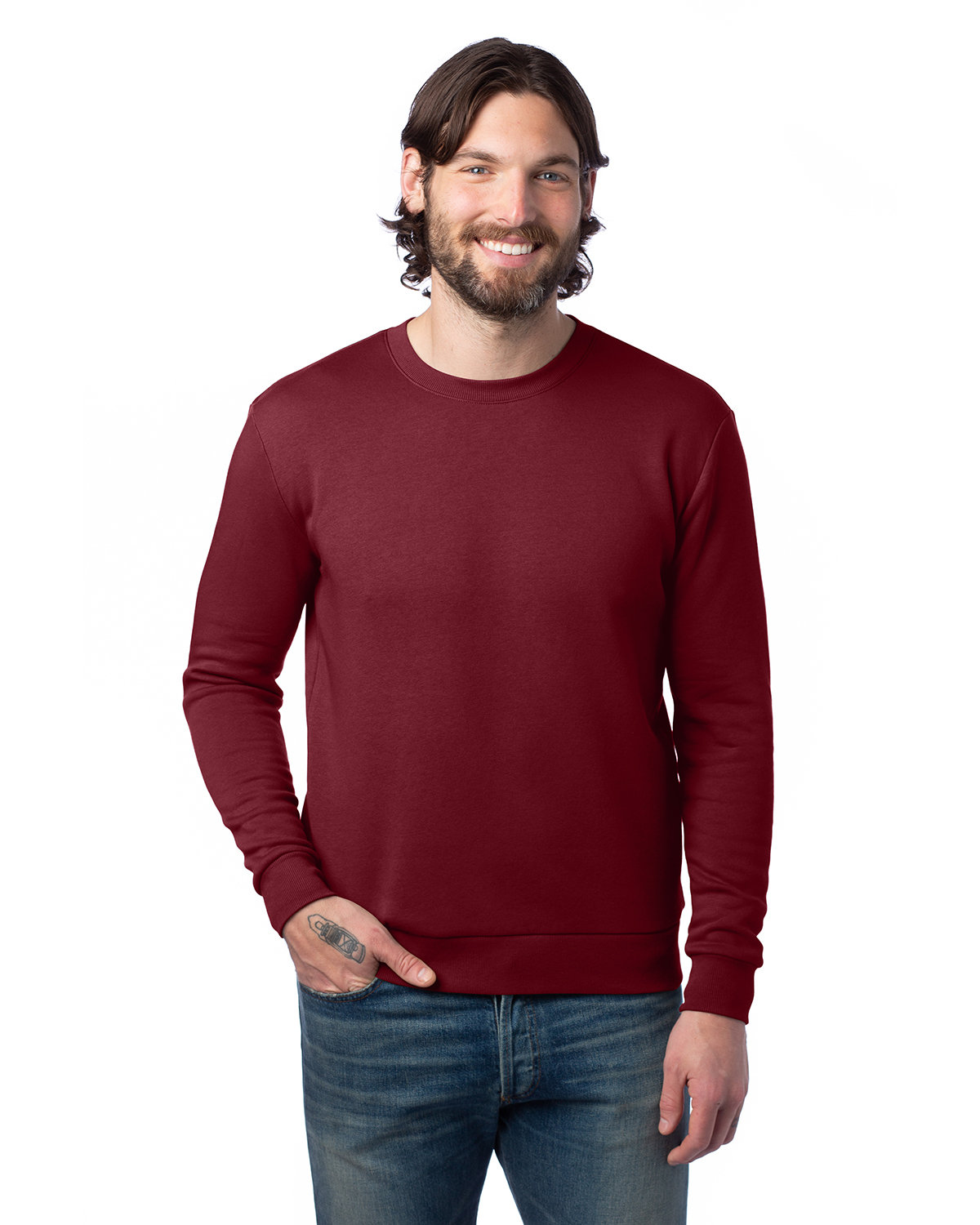Alternative Unisex Eco-Cozy Fleece  Sweatshirt currant 
