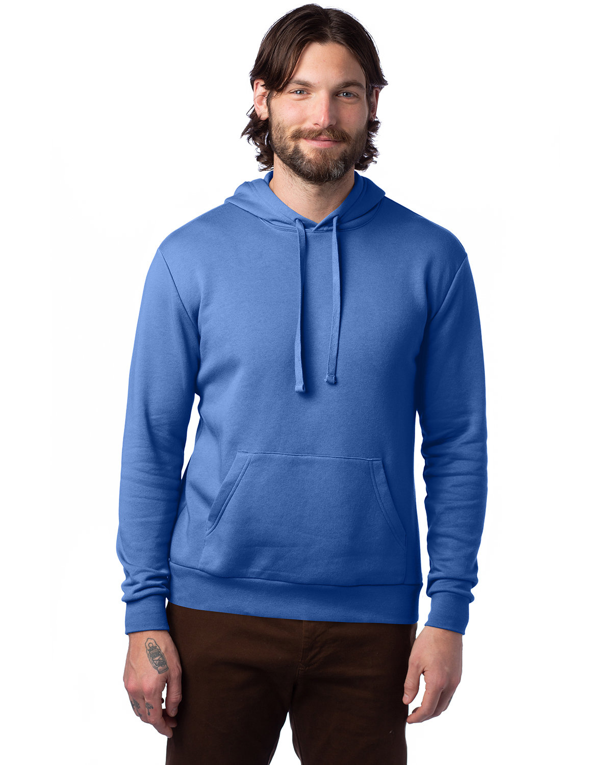 Alternative Adult Eco Cozy Fleece Pullover Hooded Sweatshirt HERITAGE ROYAL 