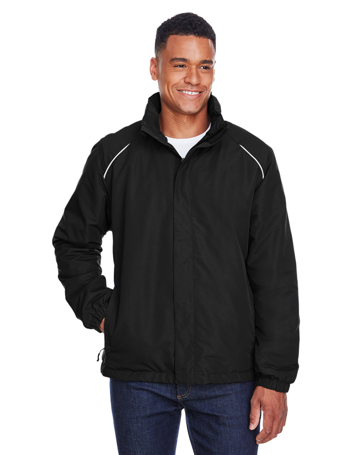 Core 365 Men's Profile Fleece-Lined All-Season Jacket BLACK 