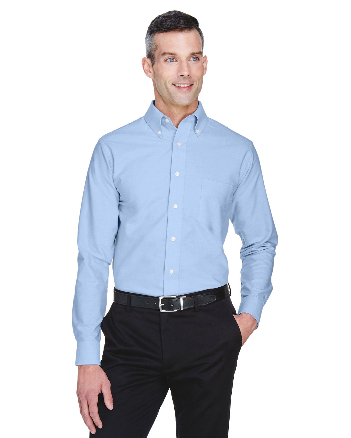 UltraClub Mens Tall Wrinkle-Free Long Sleeve Oxford Shirt
