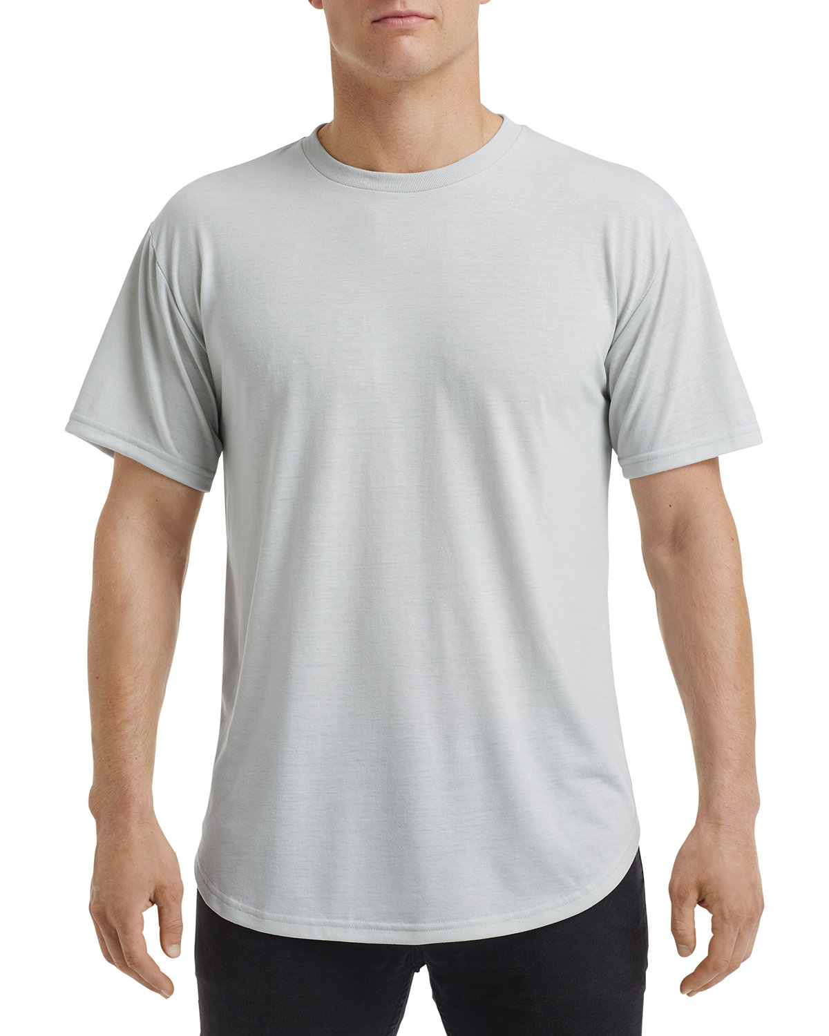 Anvil Adult Curve T-Shirt SILVER 