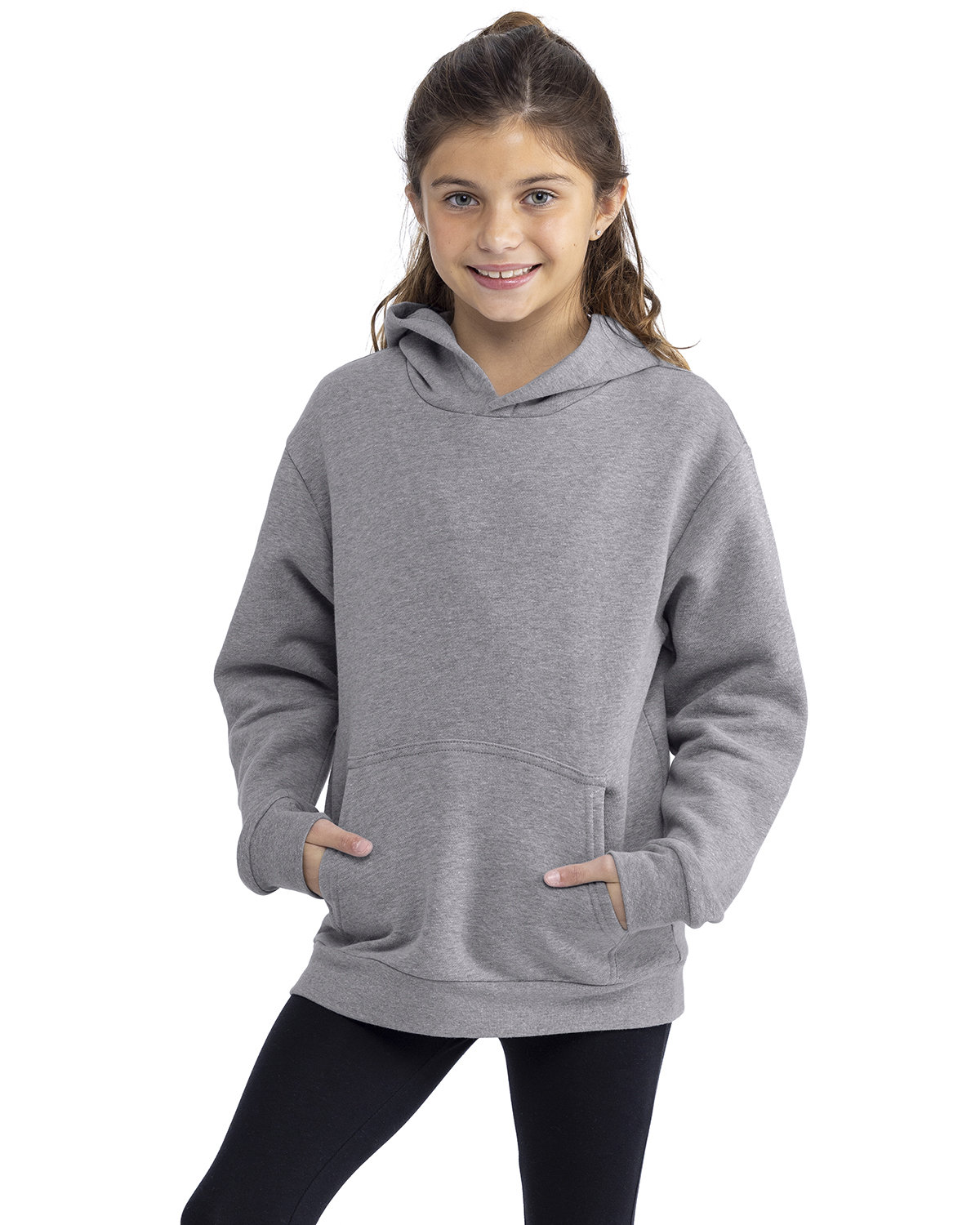 Next Level Apparel Youth Fleece Pullover Hooded Sweatshirt | alphabroder