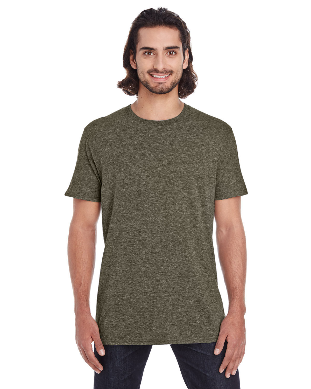 Gildan Lightweight T-Shirt HTHR CITY GREEN 