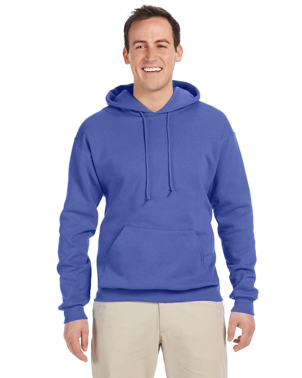 Jerzees Adult 8 oz., NuBlend® Fleece Pullover Hooded Sweatshirt PERIWINKLE BLUE 
