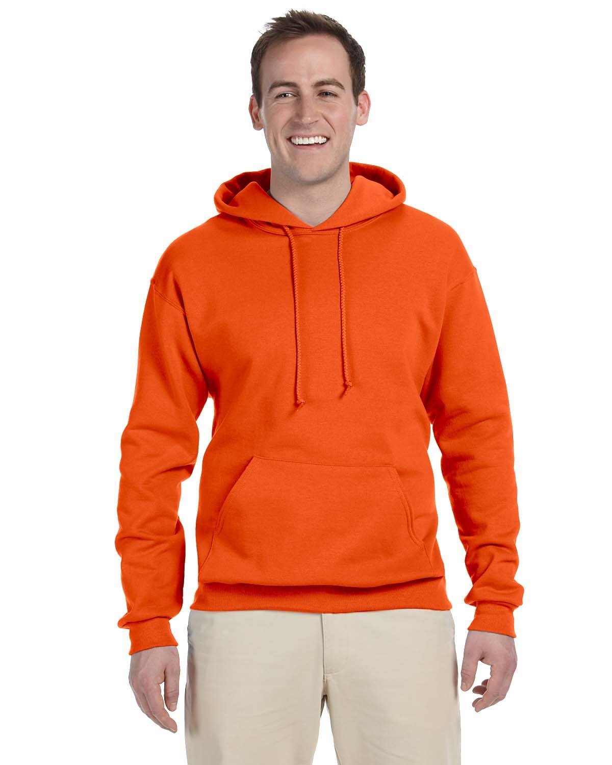 Jerzees Adult 8 oz., NuBlend® Fleece Pullover Hooded Sweatshirt SAFETY ORANGE 