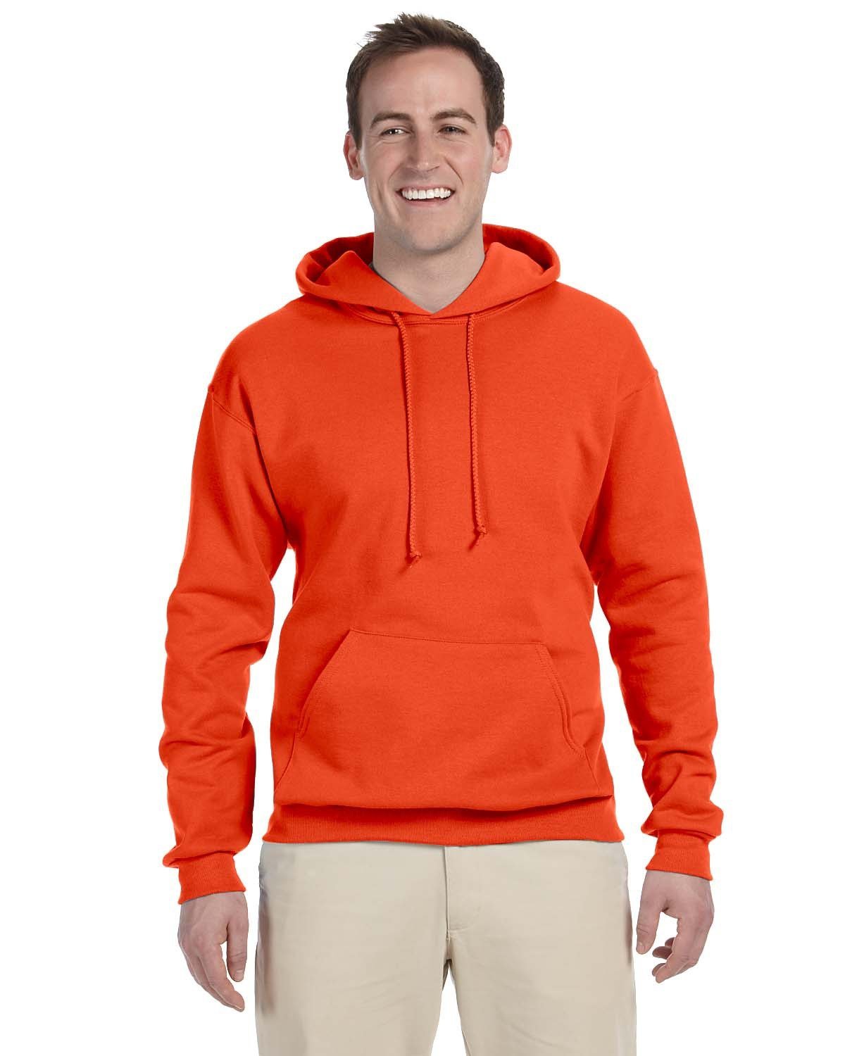 Jerzees Adult 8 oz., NuBlend® Fleece Pullover Hooded Sweatshirt BURNT ORANGE 