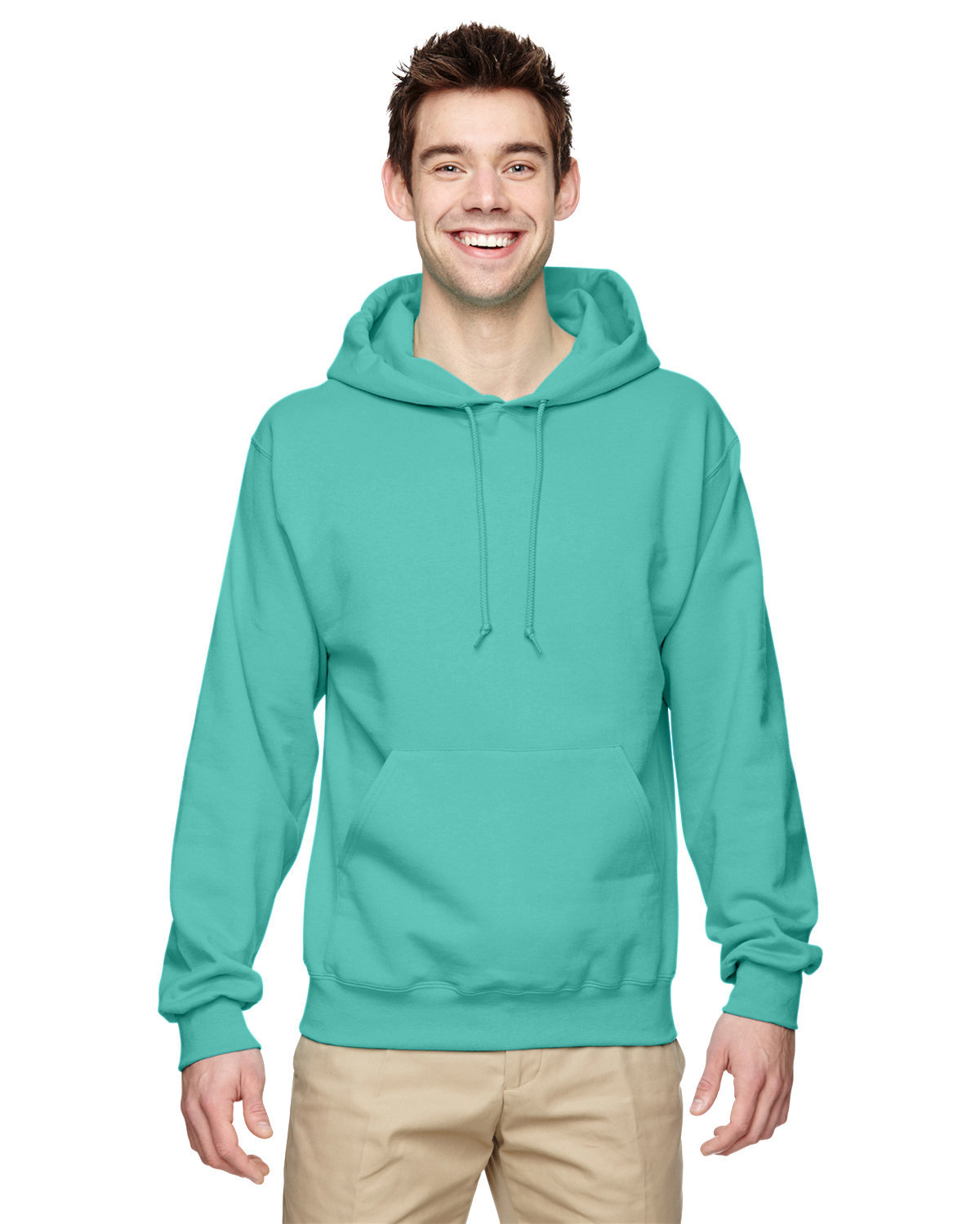 Jerzees Adult 8 oz., NuBlend® Fleece Pullover Hooded Sweatshirt COOL MINT 