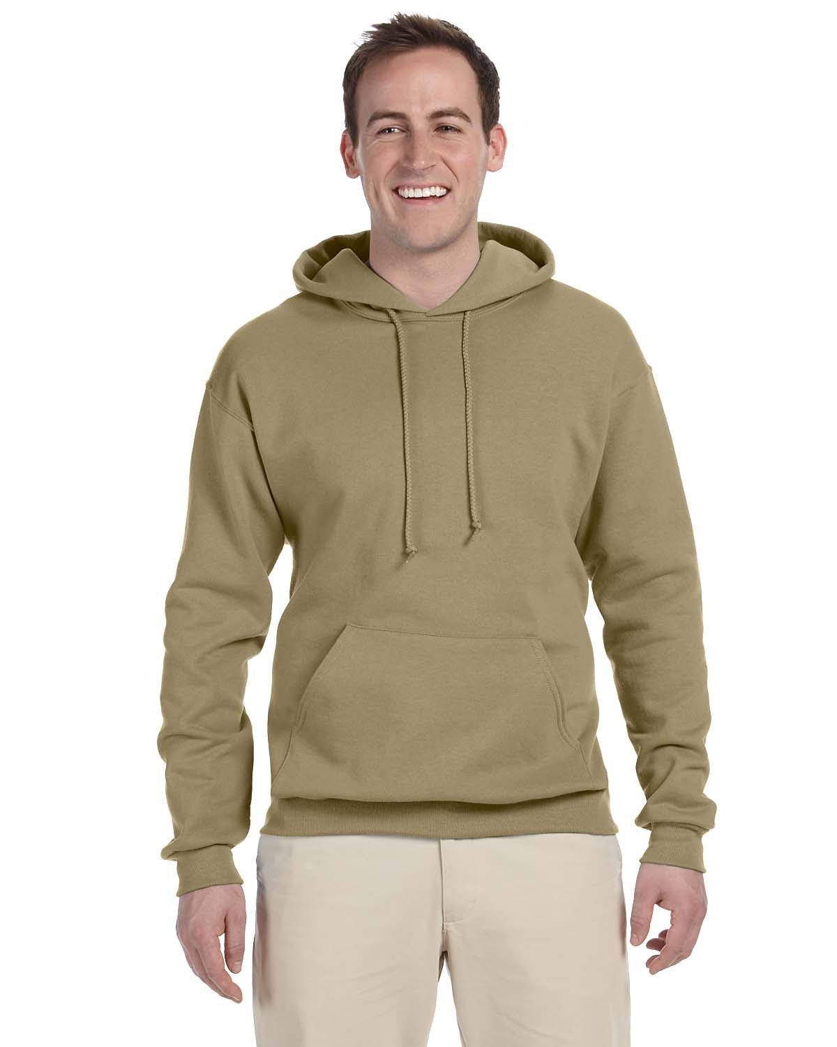 Jerzees Adult 8 oz., NuBlend® Fleece Pullover Hooded Sweatshirt KHAKI 