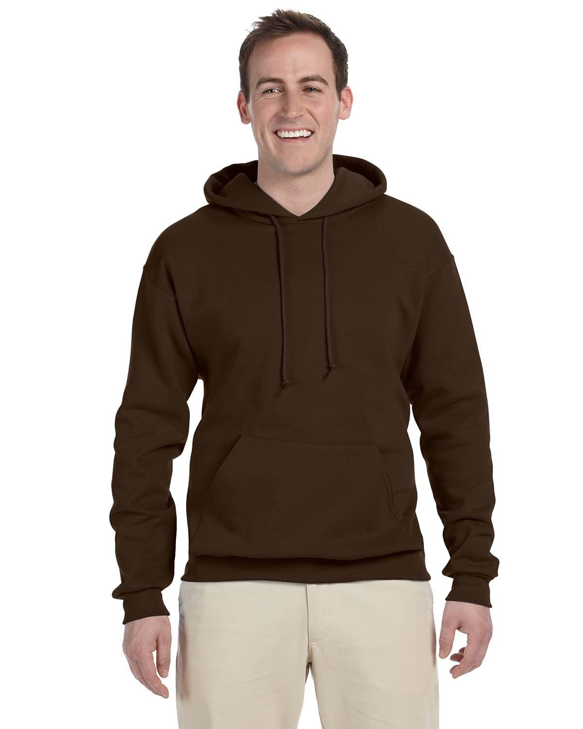 Jerzees Adult NuBlend® Fleece Pullover Hooded Sweatshirt CHOCOLATE 