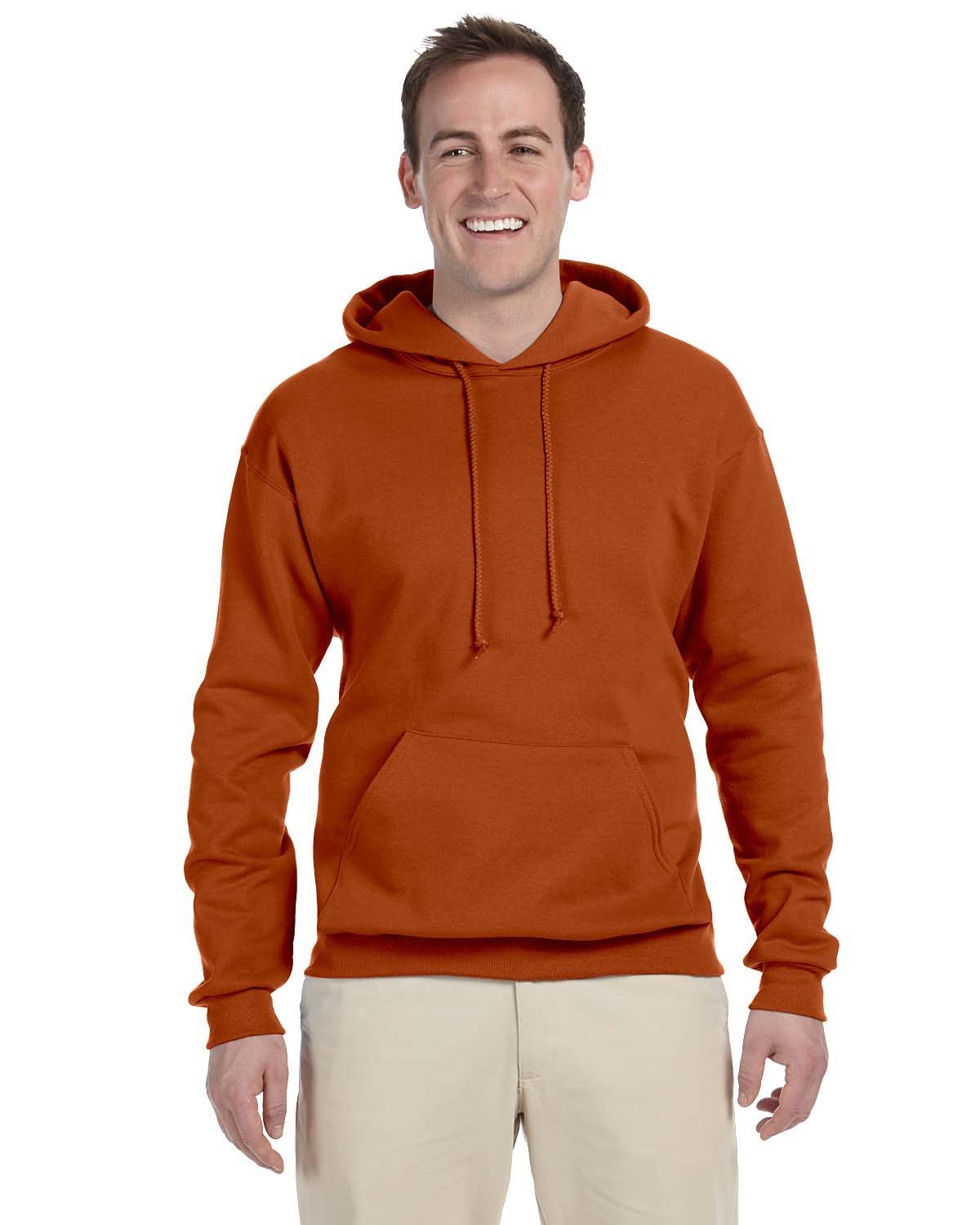 Jerzees Adult 8 oz., NuBlend® Fleece Pullover Hooded Sweatshirt T.ORANGE 