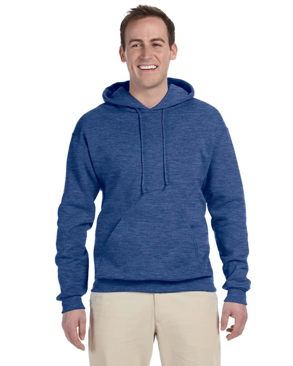 Jerzees Adult NuBlend® Fleece Pullover Hooded Sweatshirt VINTAGE HTH BLUE 