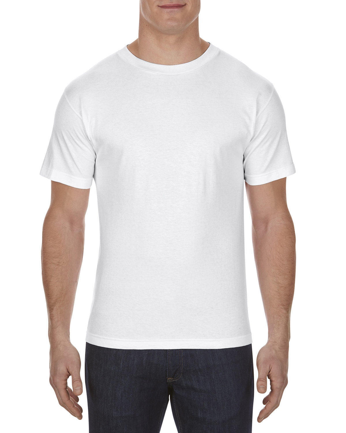Alstyle Adult 6.0 oz., 100% Cotton T-Shirt WHITE 