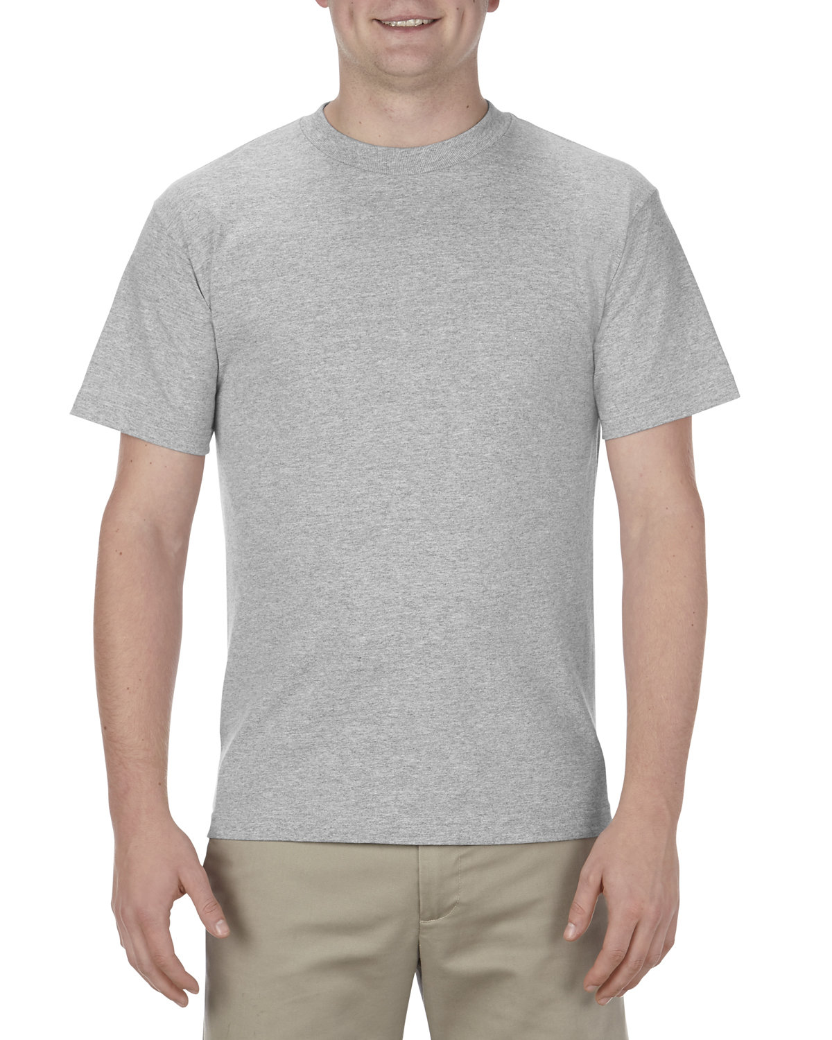 American Apparel Adult 6.0 oz., 100% Cotton T-Shirt HEATHER GREY 