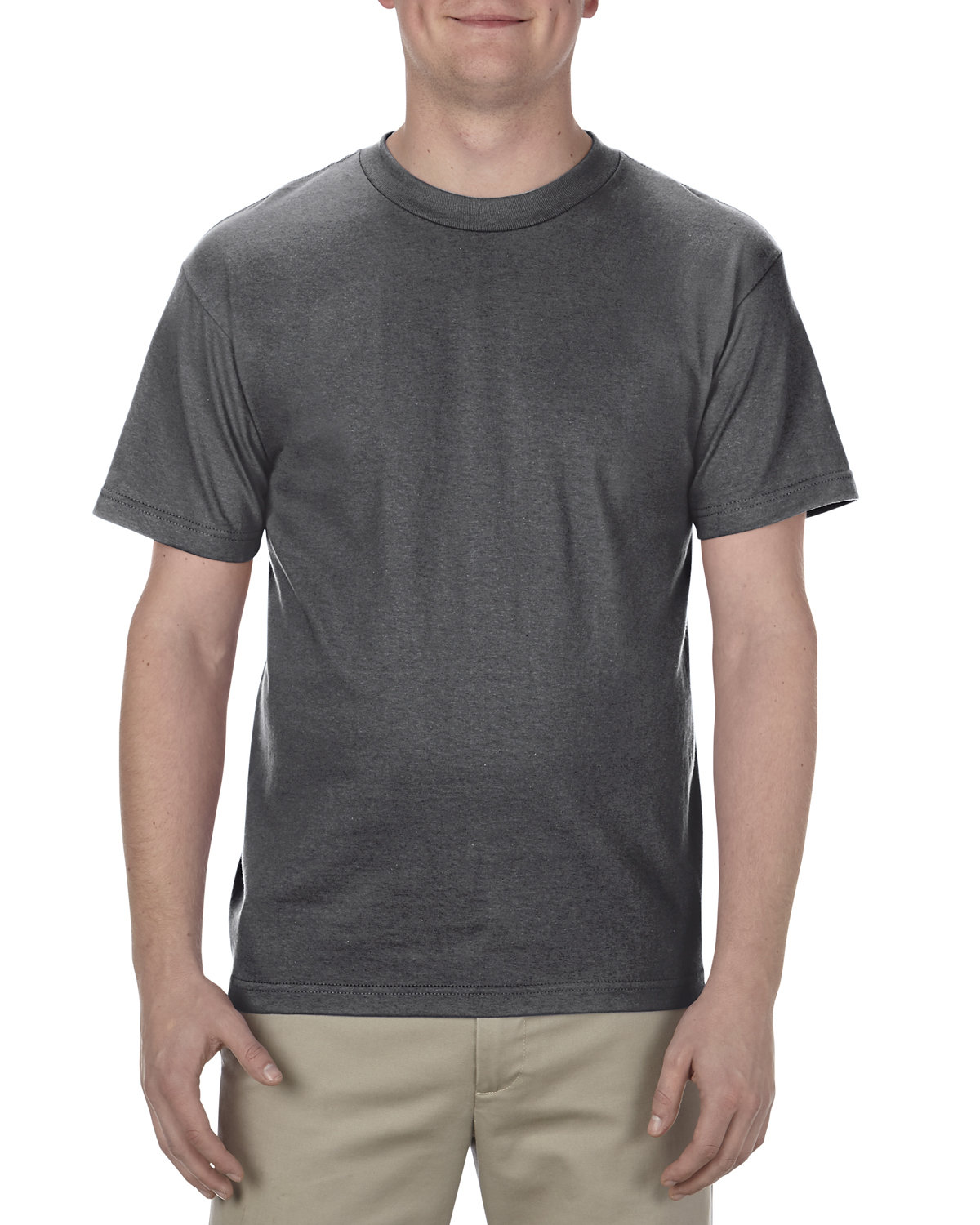 American Apparel Adult 6.0 oz., 100% Cotton T-Shirt HEATHER CHARCOAL 